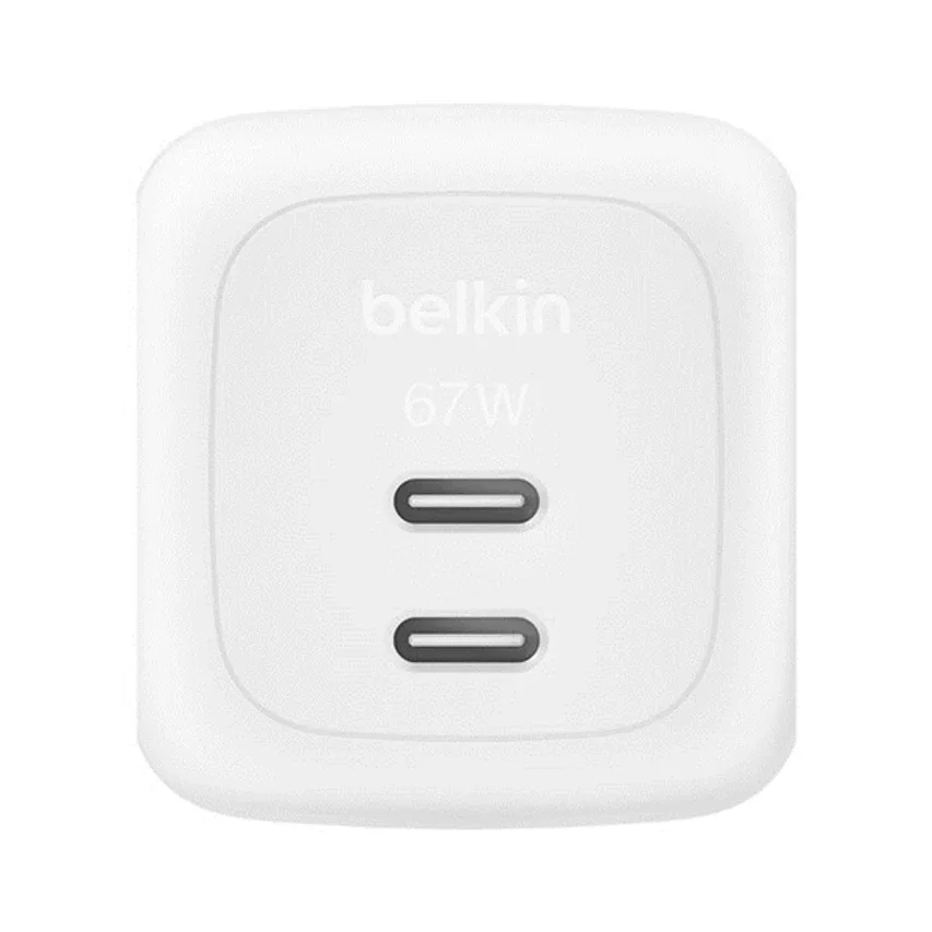 Adaptador de corrente Belkin 67w Dual USB-C PPS, Branco - Image 2