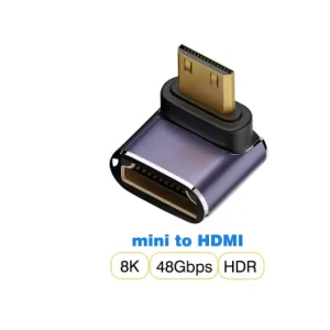 Adaptador Mini HDMI Macho para HDMI Fêmea Ângular 90º
