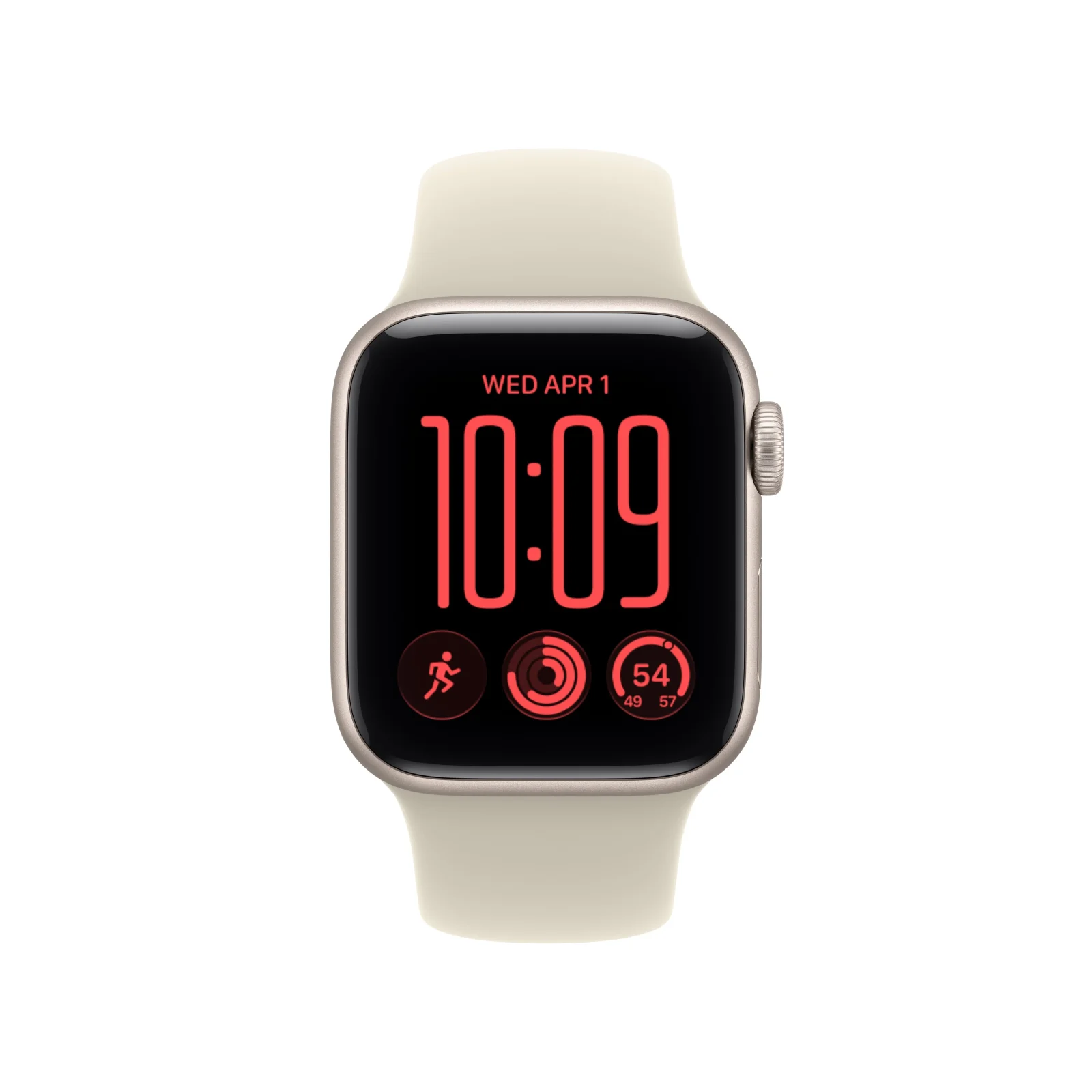 Apple Watch SE 3 GPS, caixa em alumínio luz das estrelas de 40 mm com Bracelete desportiva areia - M/L - Image 2