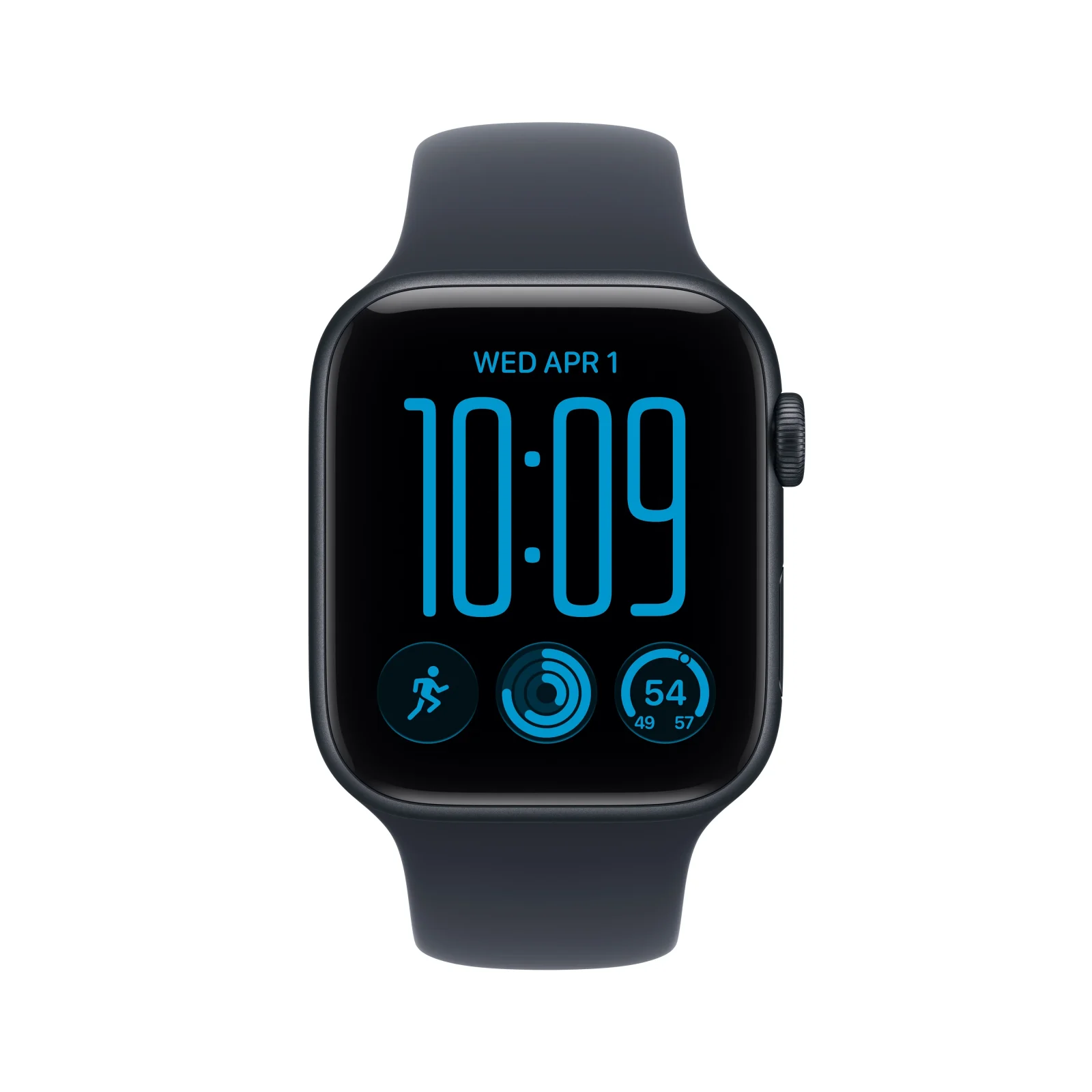 Apple Watch SE 3 GPS, caixa em alumínio meia‑noite de 44 mm com Bracelete desportiva azul Navy - S/M - Image 2