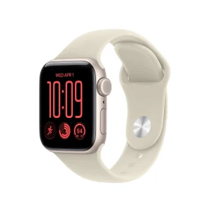 Apple Watch SE 3 GPS + Cellular, caixa em alumínio luz das estrelas de 40 mm com Bracelete desportiva areia - M/L