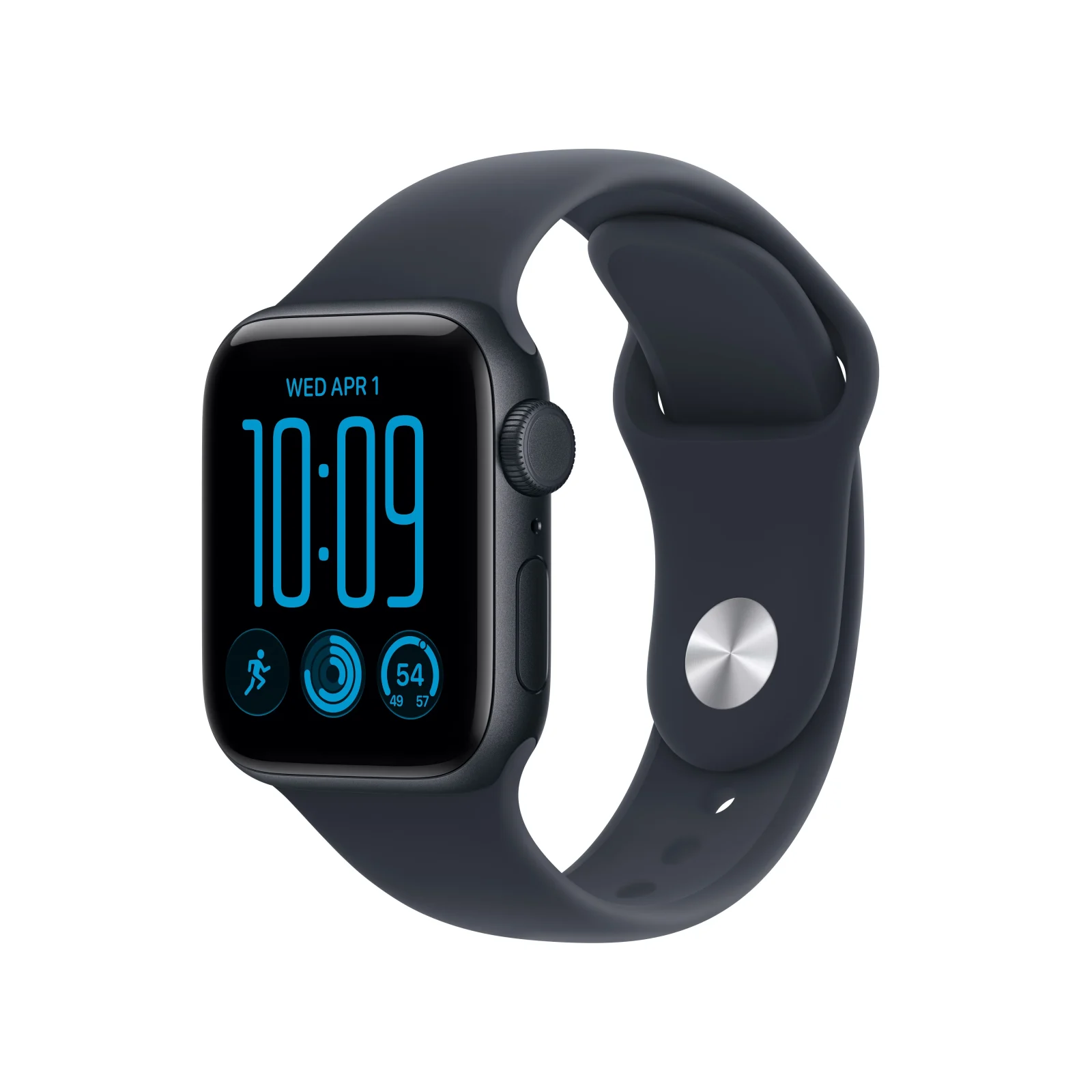 Apple Watch SE 3 GPS + Cellular, caixa em alumínio meia‑noite de 40 mm com Bracelete desportiva azul Navy - M/L