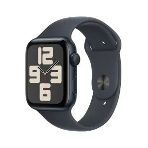 Apple Watch SE GPS, Caixa em alumínio meia-noite de 44 mm com Bracelete desportiva meia-noite - M/L