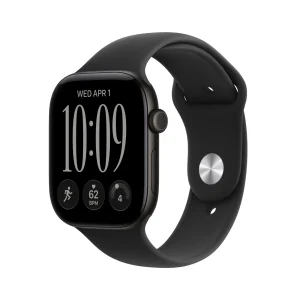 Apple Watch Series 12 GPS, caixa em alumínio preto de 46 mm com Bracelete desportiva preta - S/M
