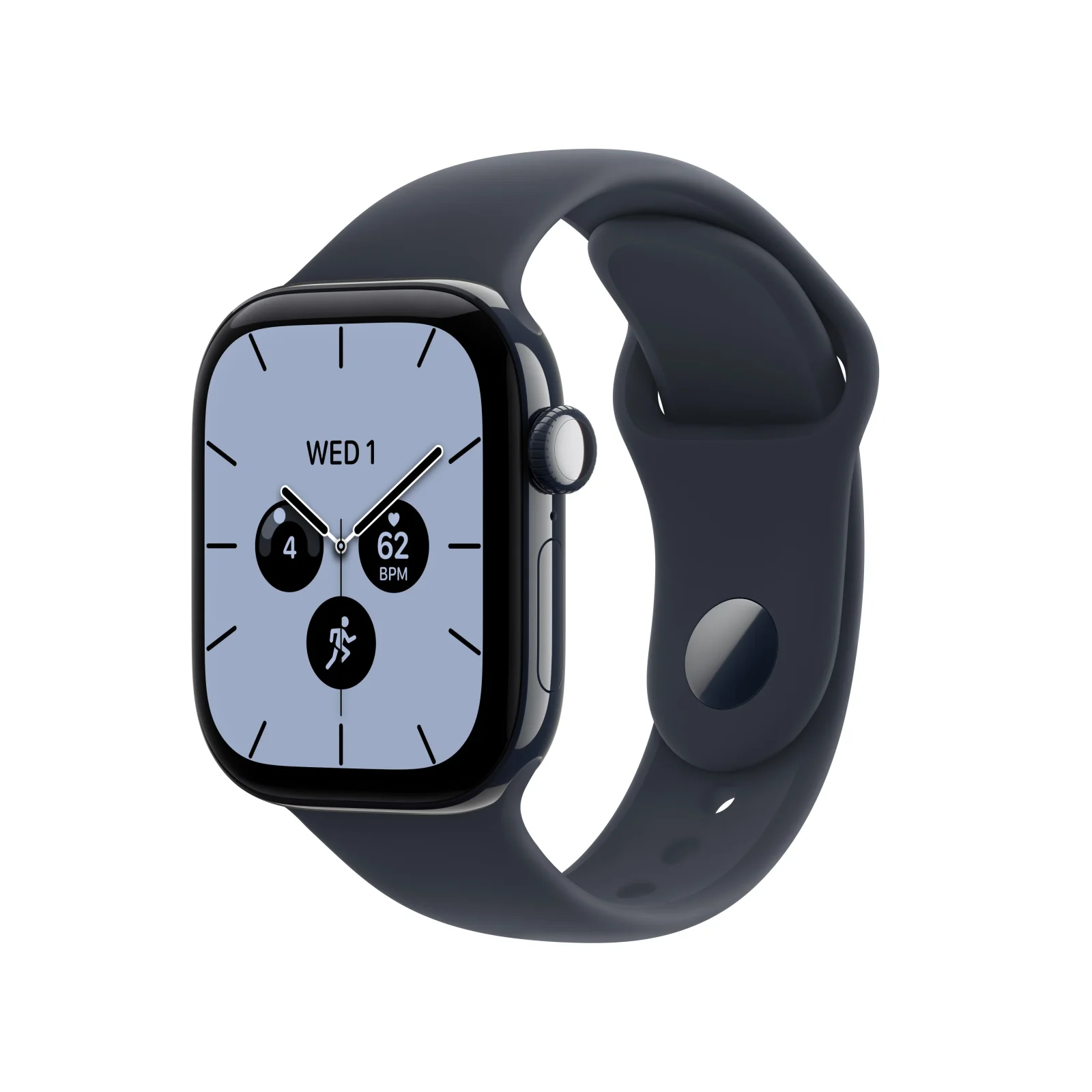 Apple Watch Series 12 GPS + Cellular, caixa em cerâmica azul noite de 42 mm com Bracelete desportiva azul Navy - S/M