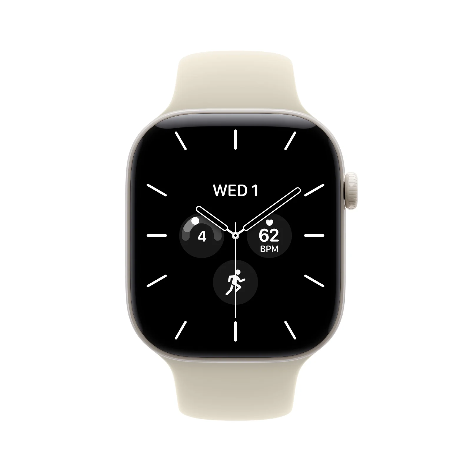 Apple Watch Series 12 GPS + Cellular, caixa em cerâmica branco pérola de 46 mm com Bracelete desportiva areia - M/L - Image 2