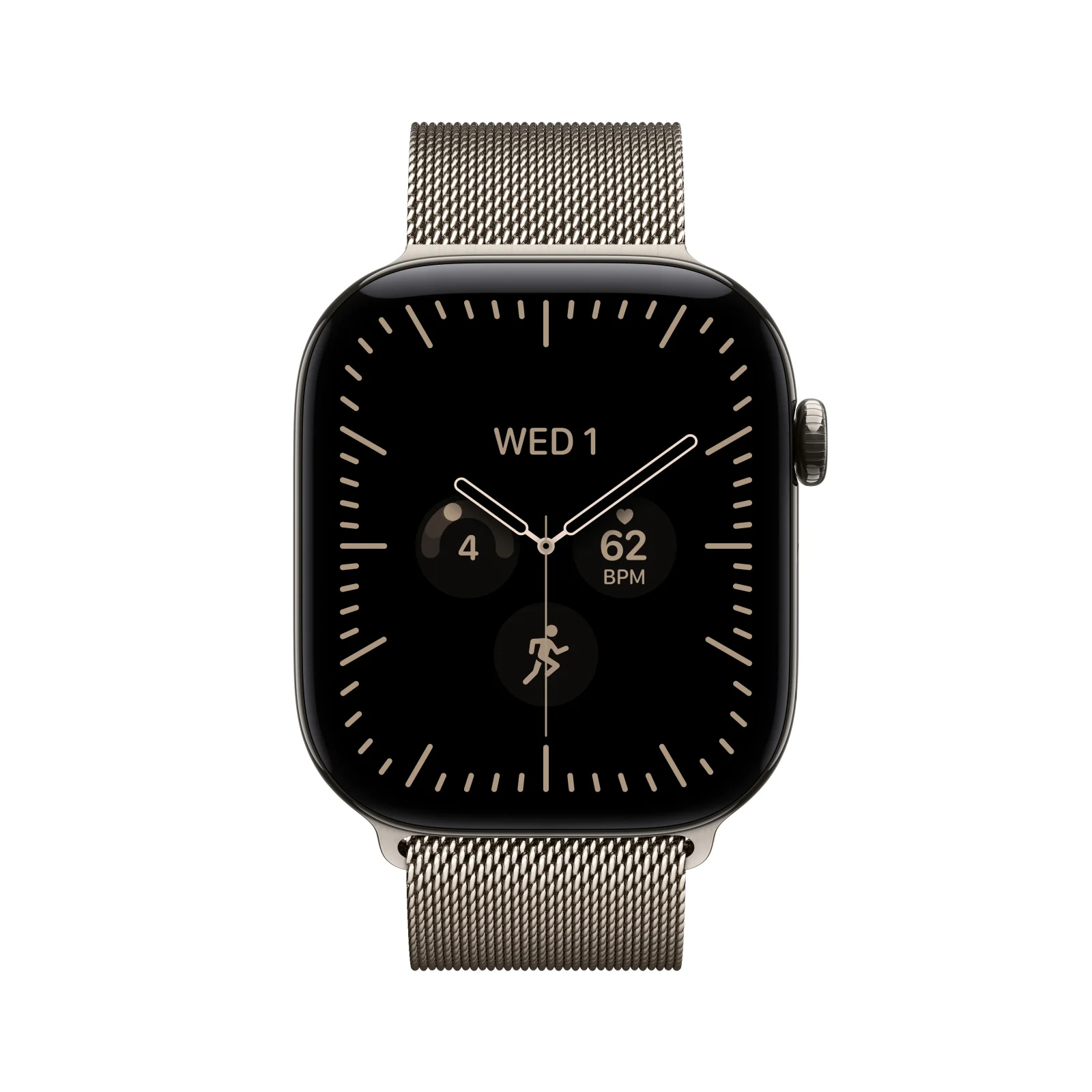 Apple Watch Series 12 GPS + Cellular, caixa em titânio natural de 46 mm com Loop milanesa natural - M/L - Image 2