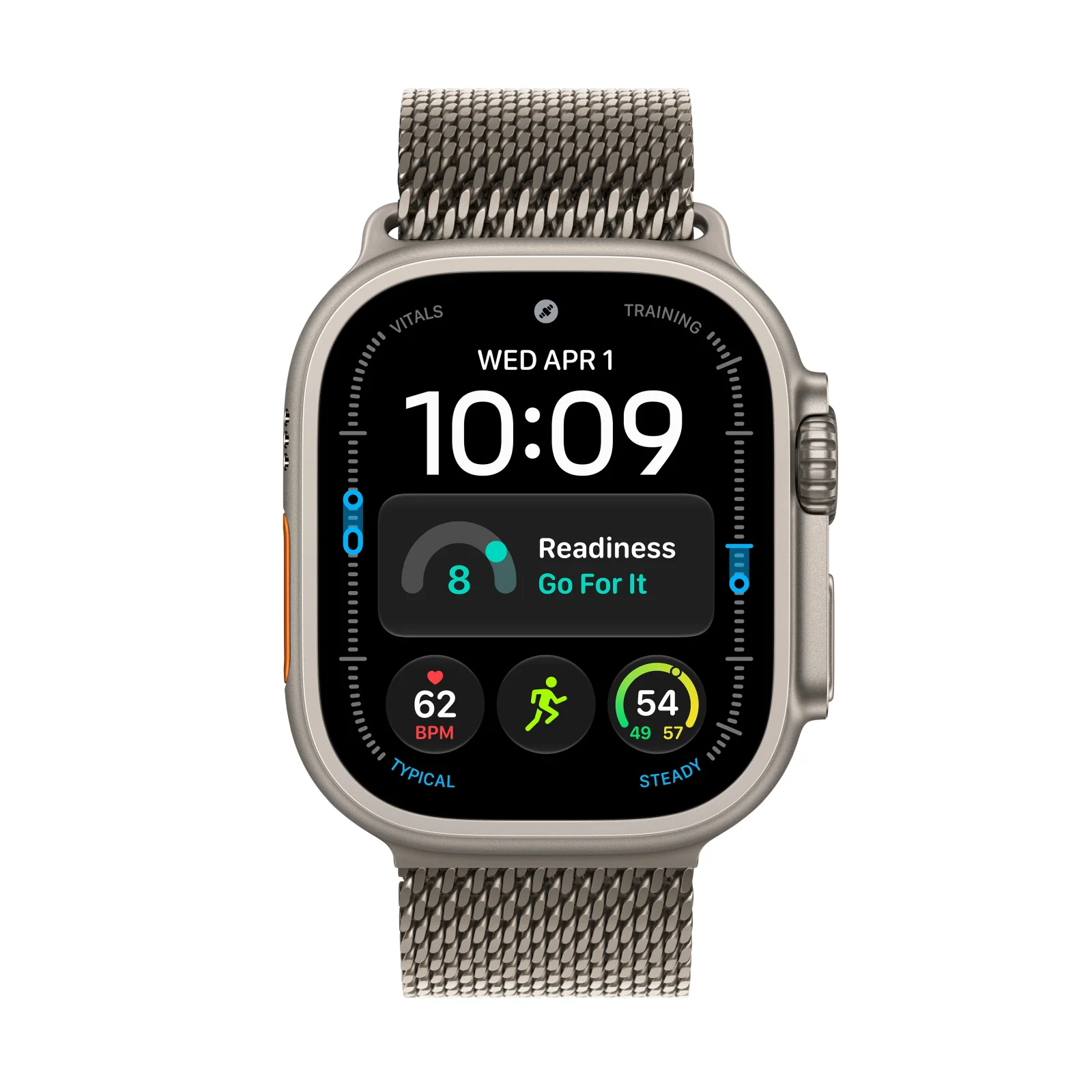 Apple Watch Ultra 4 GPS + Cellular, Caixa em titânio natural de 49 mm com Loop milanesa em titânio natural ‑ L - Image 2