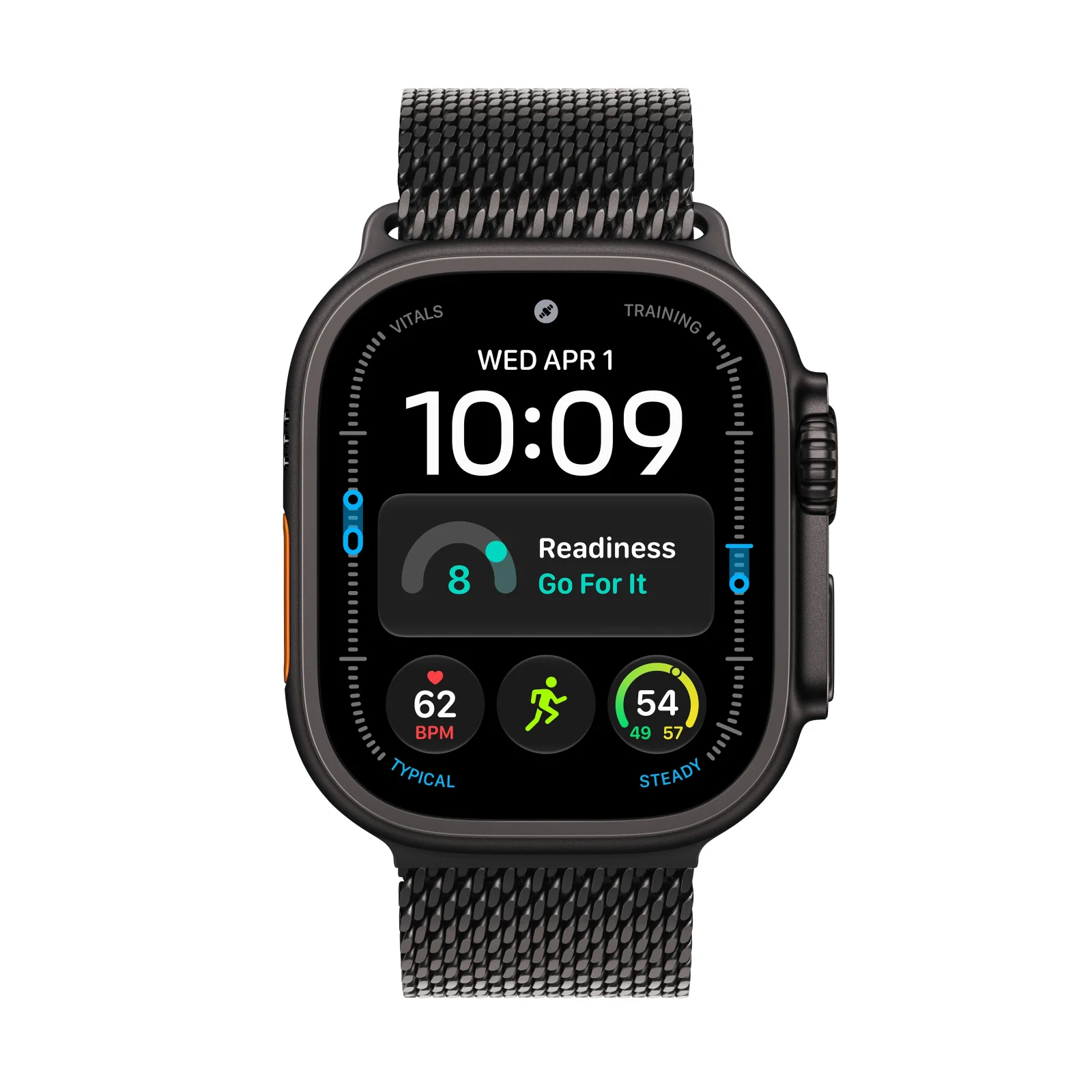 Apple Watch Ultra 4 GPS + Cellular, Caixa em titânio preto de 49 mm com Loop milanesa em titânio preto ‑ L - Image 2