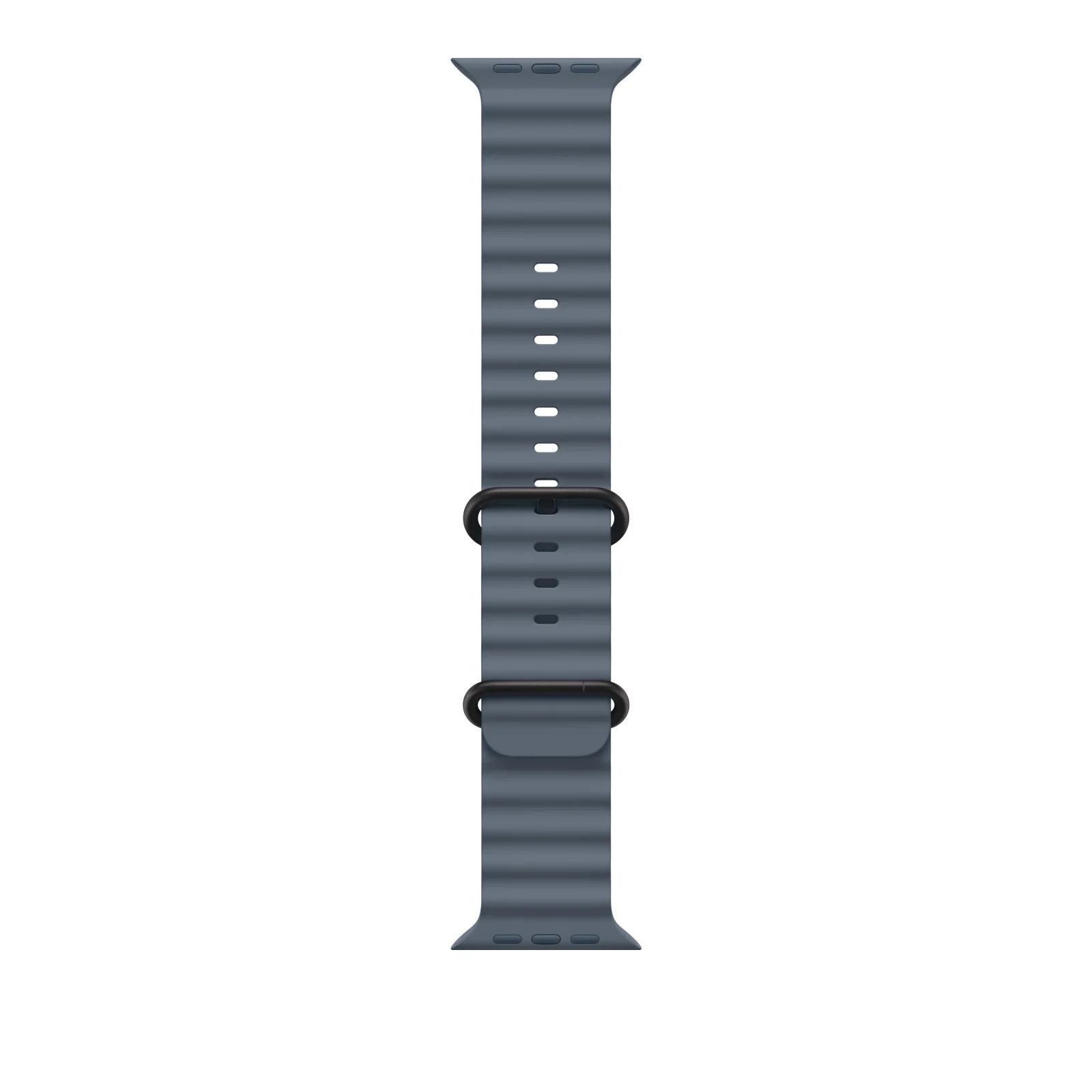 Bracelete Ocean azul‑âncora de 49 mm - Titânio preto