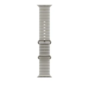 Bracelete Ocean cinzento translúcido de 49 mm - Titânio natural