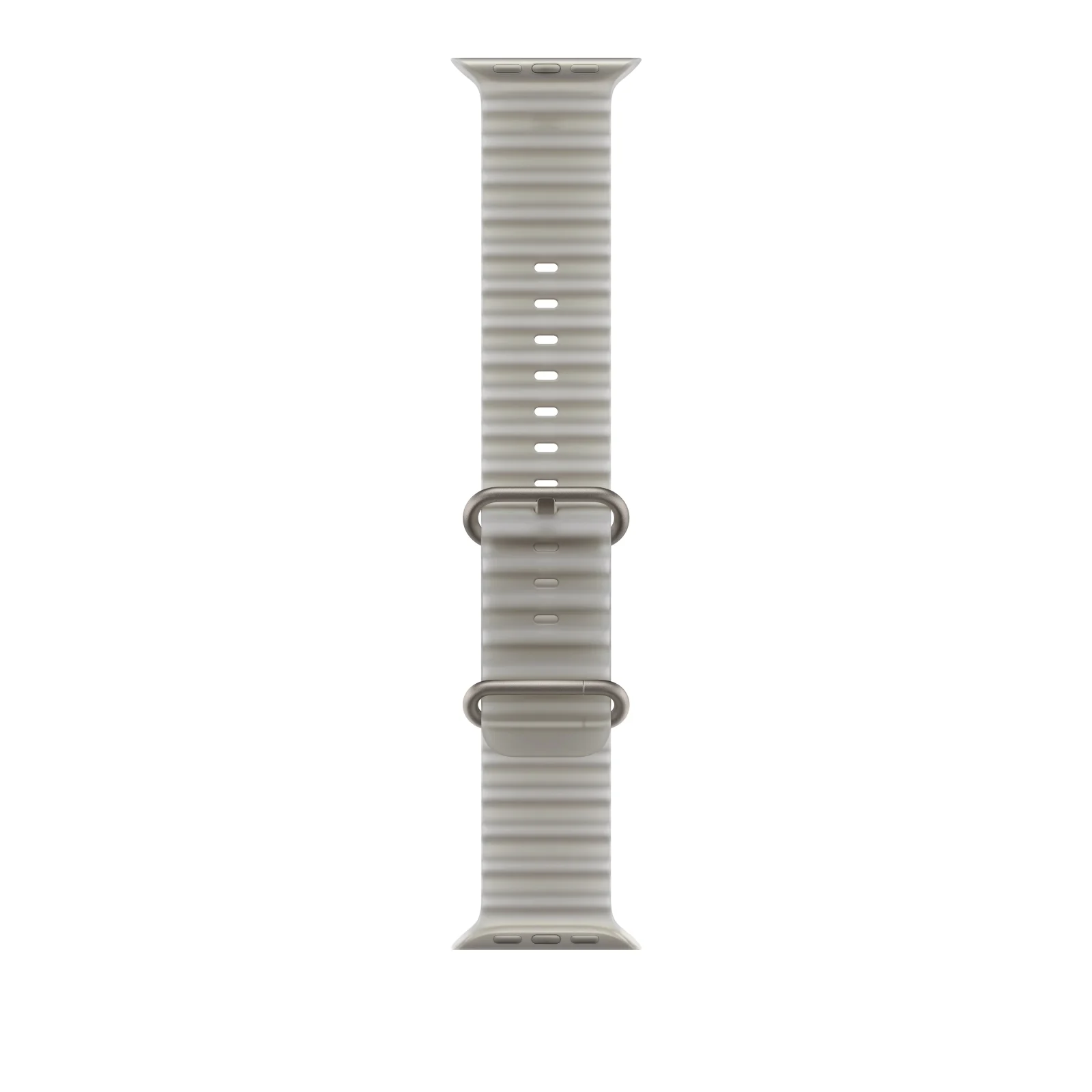 Bracelete Ocean cinzento translúcido de 49 mm - Titânio natural