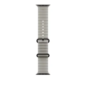 Bracelete Ocean cinzento translúcido de 49 mm - Titânio preto
