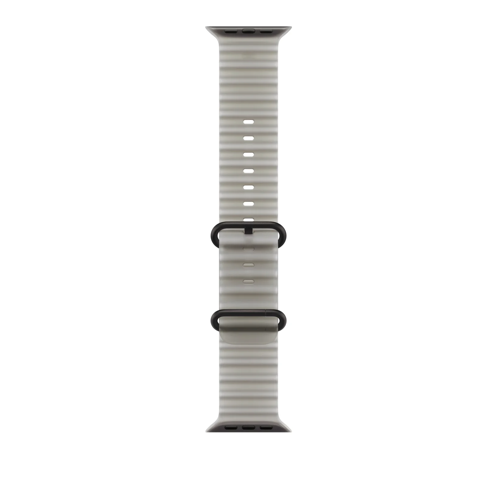 Bracelete Ocean cinzento translúcido de 49 mm - Titânio preto
