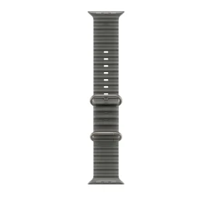 Bracelete Ocean preto translúcido de 49 mm - Titânio natural