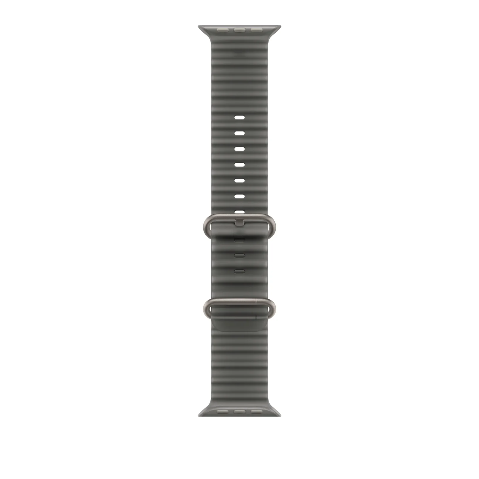 Bracelete Ocean preto translúcido de 49 mm - Titânio natural