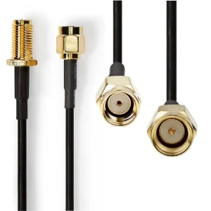Cabo de Antena SMA Macho - SMA Fêmea 2m Preto