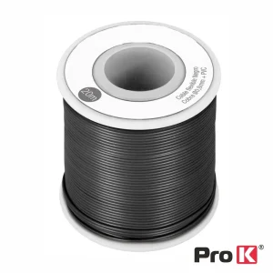 Cabo Multifilar Preto 0,8mm Rolo 20m PROK