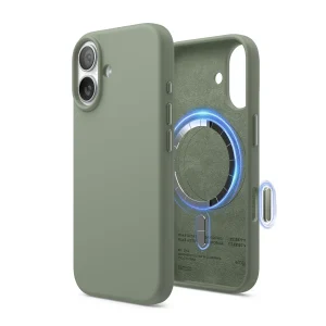 Capa Elago Magnetic Silicone iPhone 17 Khaki Green