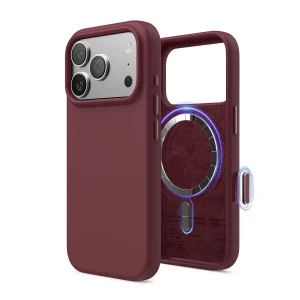 Capa Elago Magnetic Silicone iPhone 17 Pro / 18 Pro Burgundy