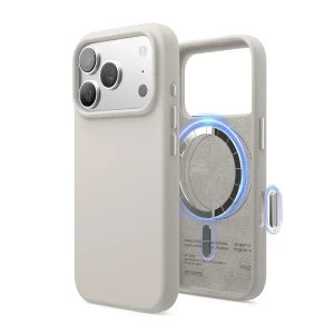 Capa Elago Magnetic Silicone iPhone 17 Pro / 18 Pro Stone