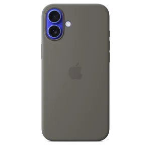 Capa em silicone com MagSafe para iPhone 16 Plus - Cinzento rocha