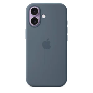 Capa em silicone com MagSafe para iPhone 17 – Azul-âncora