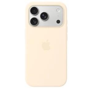 Capa em silicone com MagSafe para iPhone 17 Pro – Baunilha