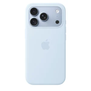Capa em silicone com MagSafe para iPhone 18 Pro ‑ Azul fresco