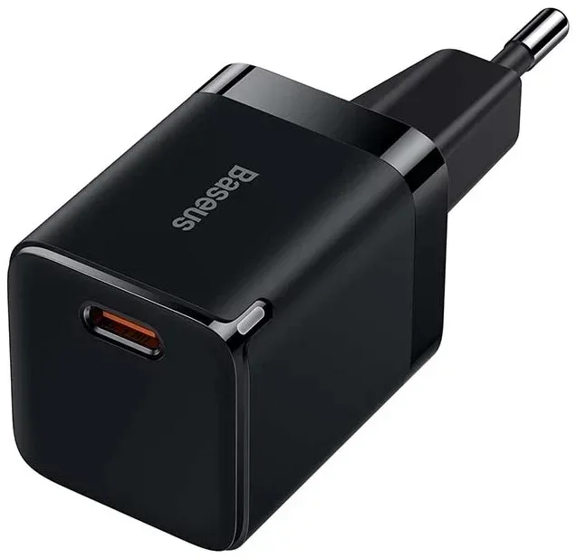 Carregador Baseus Rápido Gan3 1C 30W Eu Preto