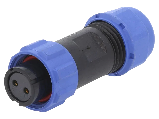 Conector ficha SP13 fêmea PIN: 2 IP68 5÷8mm 13A solda 250V Conector Circular