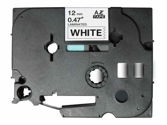 Etiqueta Brother TZe231 genérico 12mm x 8 metros texto preto sobre fundo branco