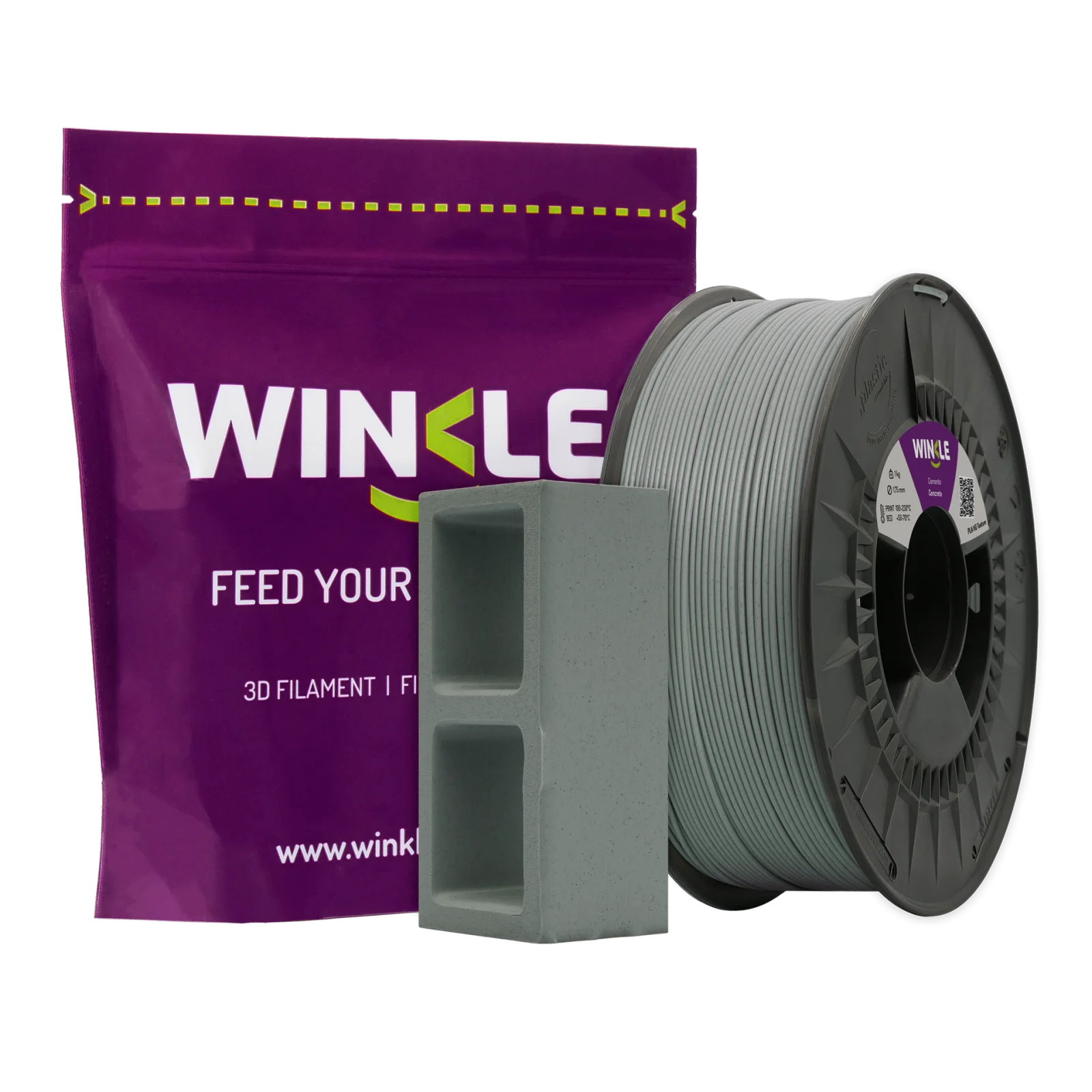Filamento PLA Cimento 1.75mm 1kg Winkle