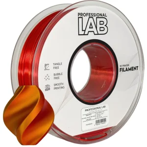 Filamento PLA Silk - Diametro 1,75mm - Bobina 1kg Duas cores Dourado e Vermelho Professional Lab