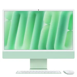 iMac com ecrã Retina 4,5K de 24 polegadas: Processador M4 da Apple com CPU 10-core e GPU 10-core, 24GB RAM, 512 GB SSD - Verde