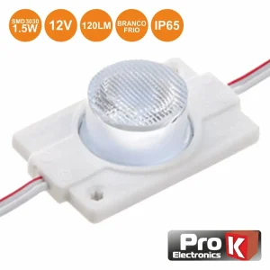 Módulo C/ 1 LED 3030 1.5W Branco Frio 120lm 12V IP65 PROK