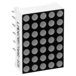 Módulo Monitor LED matriz 5x7 vermelho 10,2mcd cátodo 17,8x12,7mm