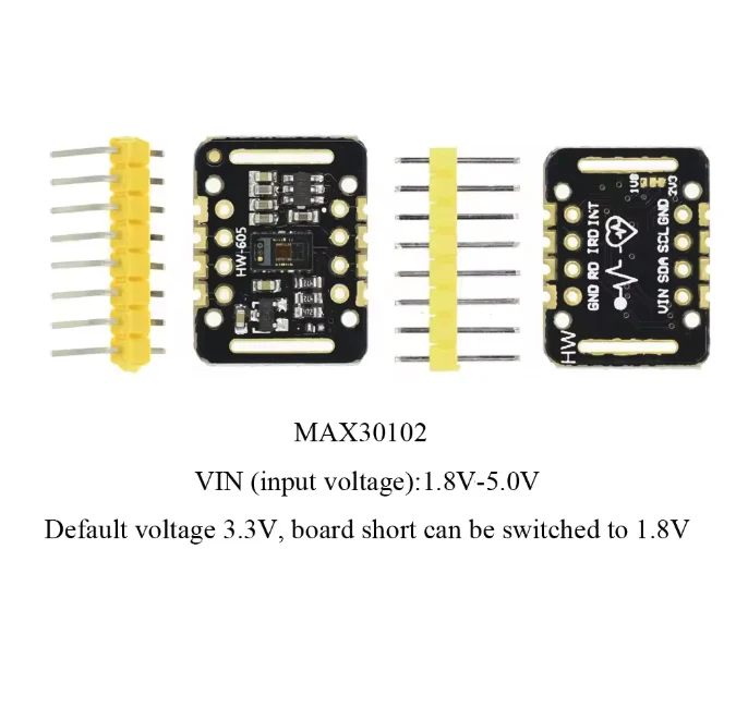 Módulo Sensor de Frequência Cardíaca para Arduino MAX30102, Concentração de Oxigénio no Sangue