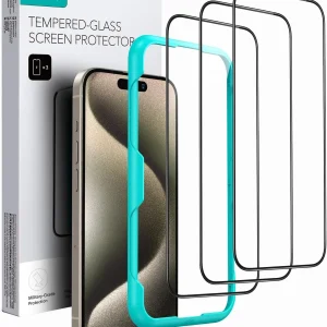 Pack Peliculas ESR c/ 3 protetores de ecrã para iPhone 15 Pro Max