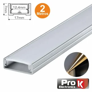 Perfil De Alumínio P/ Fita LEDS 2m PROK (só levantamento em loja, não se envia)