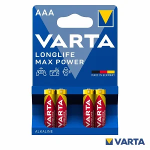 Pilha Alcalina LR03/AAA 1.5V 4x Longlife Max Power VARTA