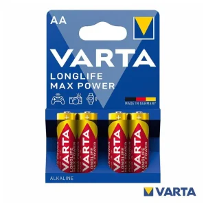 Pilha Alcalina LR6/AA 1.5V 4x Longlife Max Power VARTA