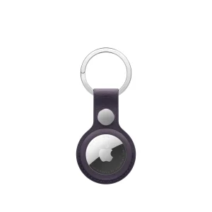 Porta‑chaves em tecido FineWoven para AirTag - Roxo meia‑noite