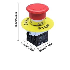 Pulsador De Emergência 230V Botão de emergência 660 V 10 A