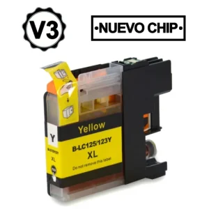 Tinteiro Brother LC123XL LC121XL Amarelo compatível